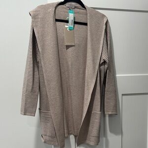 Evolution Taupe Ribbed Cardigan
